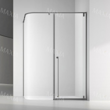 Поворот душевого корпуса, который открывается внутрь и наружу