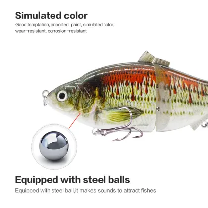 15cm 50g Multi-Jointed Swim Bait Hard Body Artificial Lure for Bass & Trout Fishing