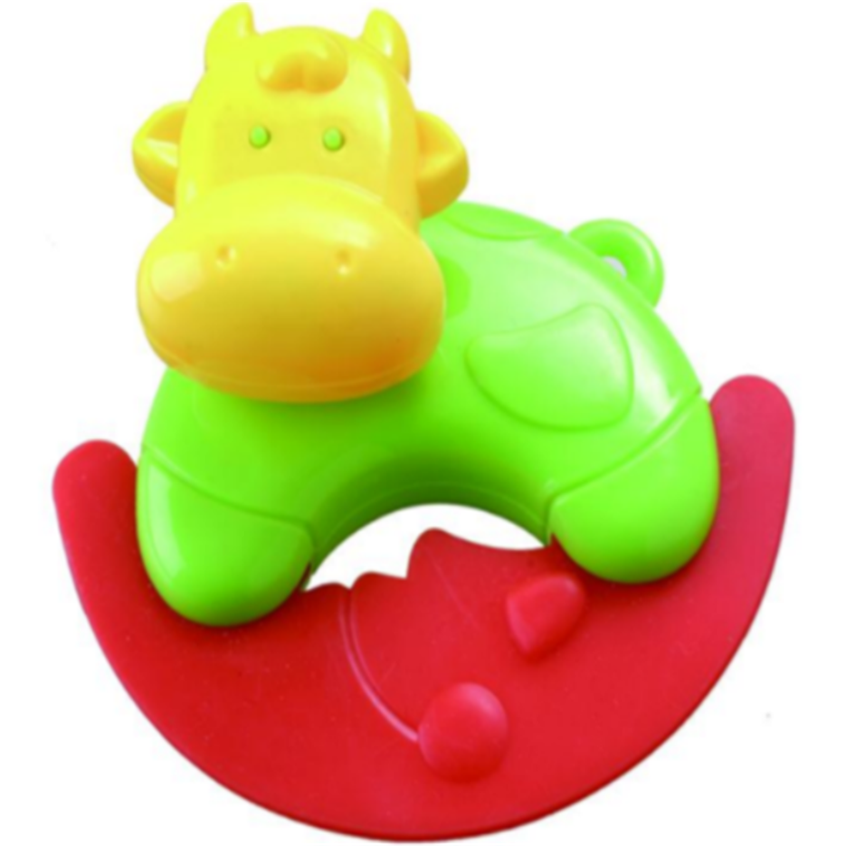 Safe မွေးကင်းစကလေးဂီတလက်စွပ် Toy Cow Shape Rattle