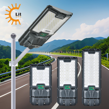 High Waterproof Solar Power Street Light - Long Working Time LED Lamp 100W 200W 300W
