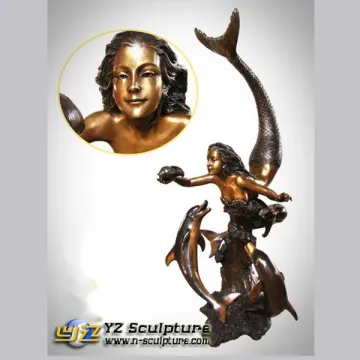 Garden Bronze Mermaid Fountain Sculpture