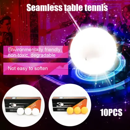 10pcs Table Tennis Balls 3 Star 40+ ABS Plastic Ping Pong Balls Table Tennis Training Balls EDF88