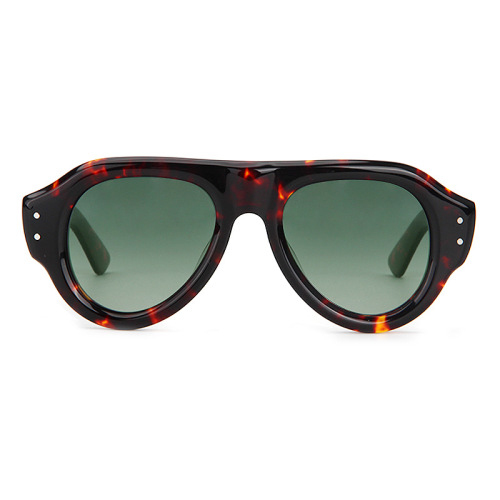 Bold Polarized Aviator Acetate Sunglasses with TAC Lenses
