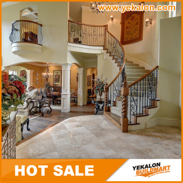 Yekalon Indoor Decorative Wood Handrail Cast Iron Railing