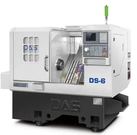 Servo-Controlled 8-Station Tool Turret Slant Bed 2-Axis Metal Lathe and CNC Machine for Precision Turning Operations