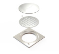 Vendita calda 80 * 80mm balcone scarico pavimento applicazione set pulizia pavimento esterno