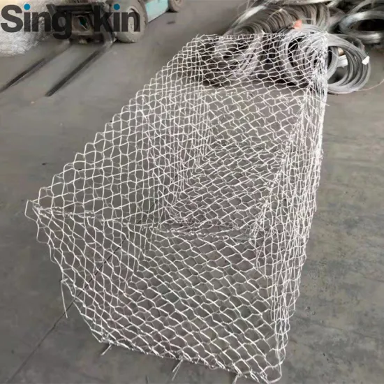 Galfan Stone Gabion Wire Mesh Box for Sea Retaining Wall (80x100mm Hexagonal Galvanized PVC)