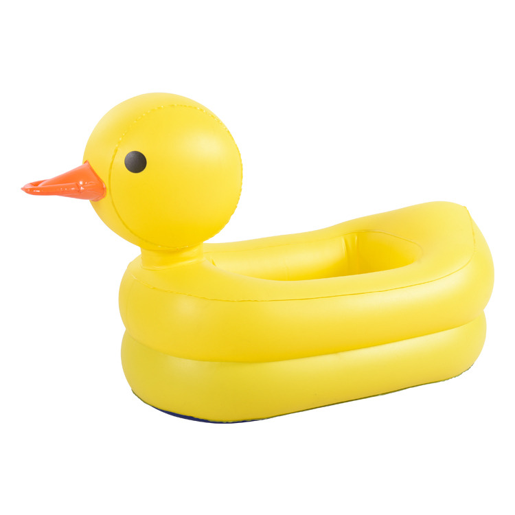 Жоўтая качка дзіцячая паветраная ванна для ванны