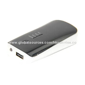 5200mAh power bank with LED flashlight, for mobile electronics