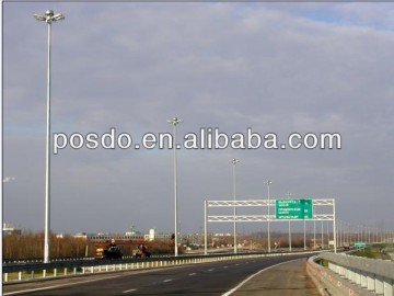 high mast poles,street poles,15-45meters galvanized polygon auto lift high mast Lighting Pole