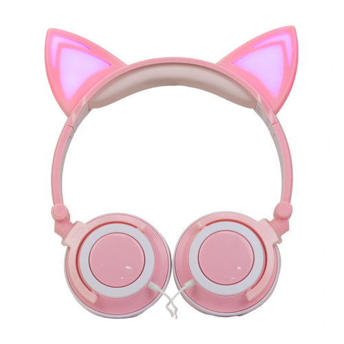 funny cartoon cat ear headband kids headphones