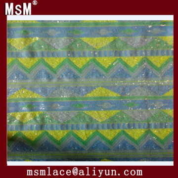 2015 embroidered sequin fabric lace embroidered fabric for sale