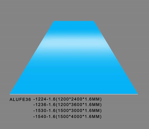 عملية اللمعان لوحة صفائح الألمنيوم الزرقاء 1.6 مم