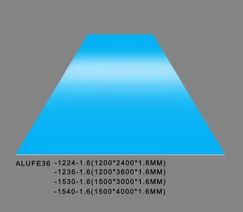 Gloss Process Blue Aluminum Sheet Plate 1.6mm