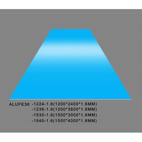 Feuille d&#39;aluminium bleu processus brillant