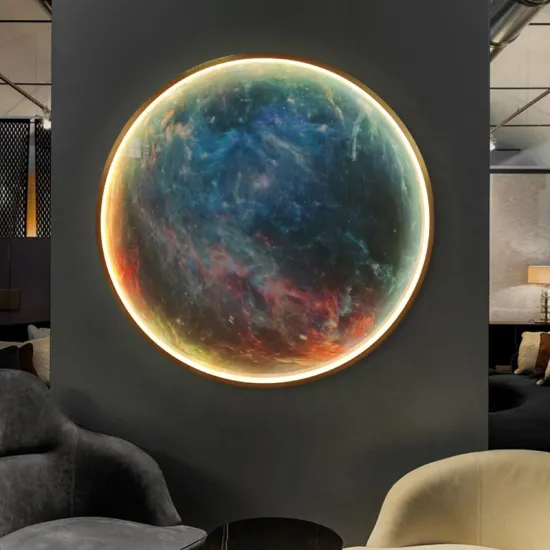 Moon Shape Mural Lamp - Corridor Stair Creative Wall Light for Home Decor
