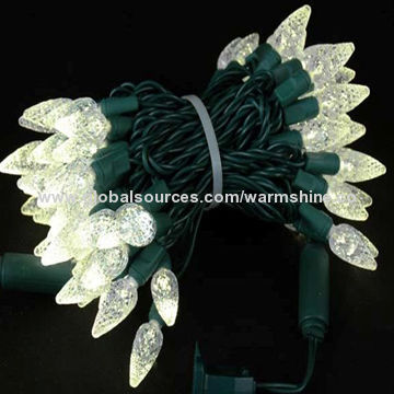 White C6/C7/C9 50 LED Christmas Strawberry String Lights with 12/24/220/240V Voltage