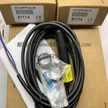 En stock, nuevo sensor de interruptor fotoeléctrico S18-2VPFF30/50/75-Q3 S18-2VNFF30/50/75-Q3