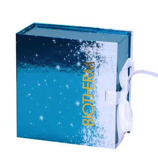 Folding Gift Paper Box With Ribbon