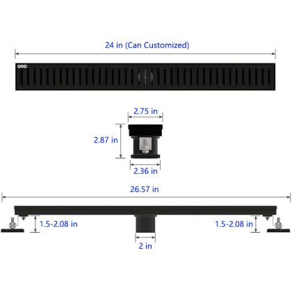 OEM Manufacture Linear Drain 304 Stainless Steel Floor Drain