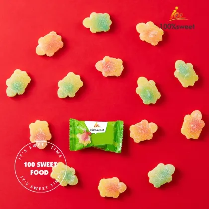 Sour Gummies Turtle Shaped Jelly-Filled Candy - 100 Count