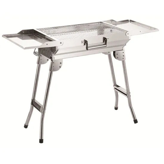 Outdoor stainless steel grill charcoal field thickened and folded Barbecue grill