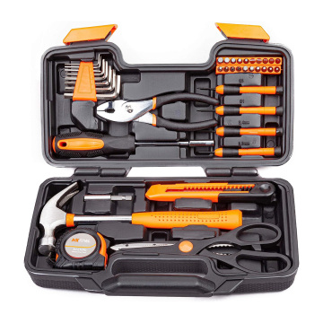 39pcs Plastic Case Packing Household Hand Tool Kit DIY Hand Tools Box Set