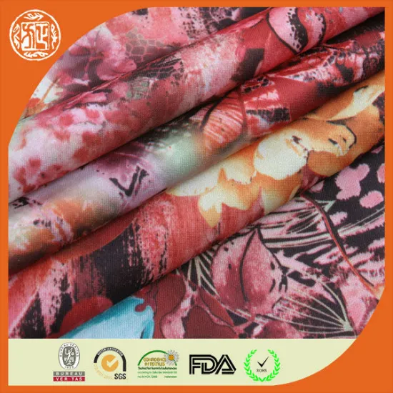 Best selling printed scuba knit fabric stretch polyester fabric