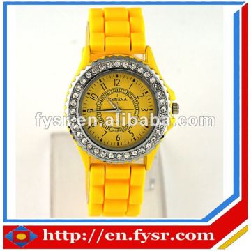 crystal watch Classic Gel Silicone Crystal Men Lady Jelly Watch Gifts Stylish Fashion Luxury