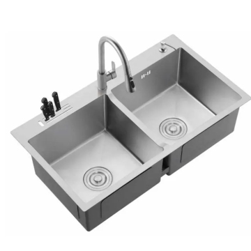 Dasen DS8245A Handmade Undermount Double Bowl Stainless Steel Kitchen Sink