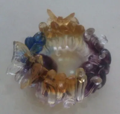 Crystal Ornaments Liu li Orchid Ashtray