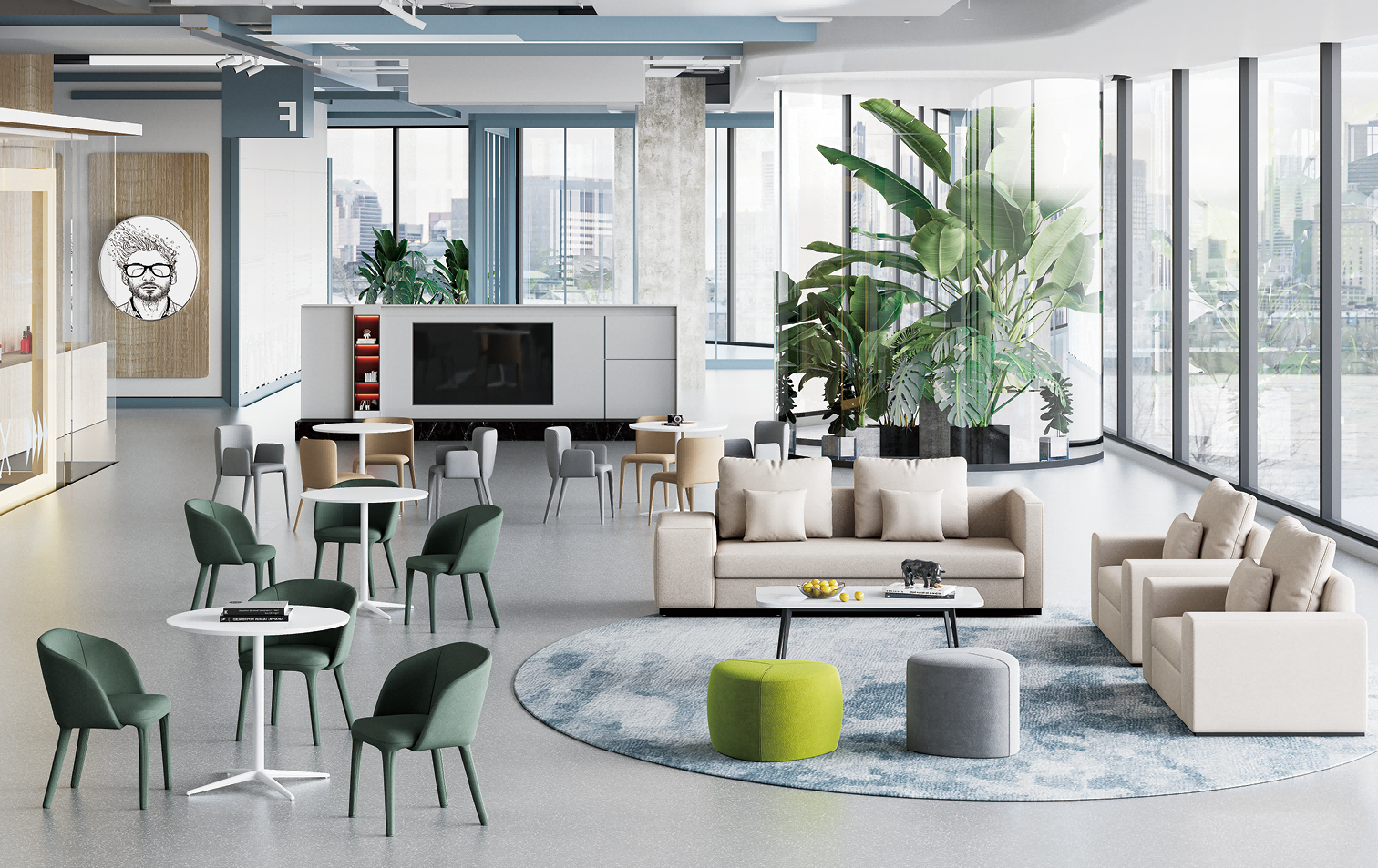 Modern Elegant Waiting Reception Sofa Modular for Beauty Solon Office Hotel School Living Room Hospital Bedroom-Versatile Use