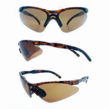 Men's Sports Sunglasses with Demi Frame with One-piece PC Lens