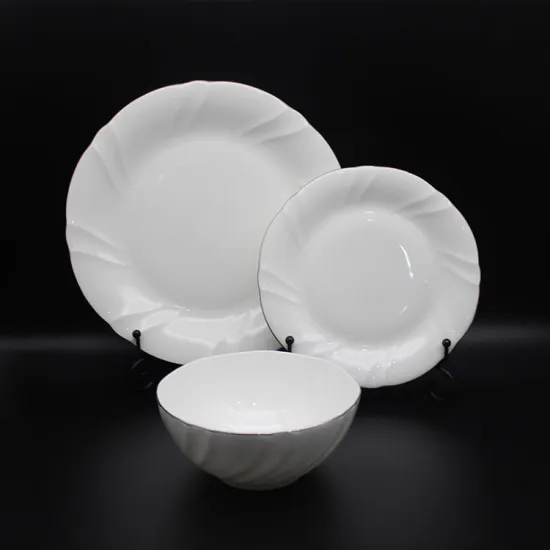 Bone Dinner Set Nordic Style White Porcelain Ceramic