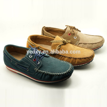 2015 new moccasins style suede leather upper flat sole designer leather casual shoes for men