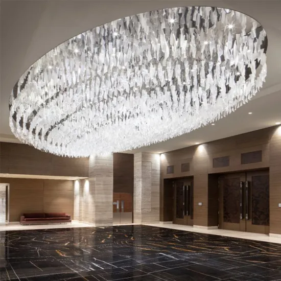 Modern Leaf Glass Pendant Lights for Villa Hotel Lobby Projects