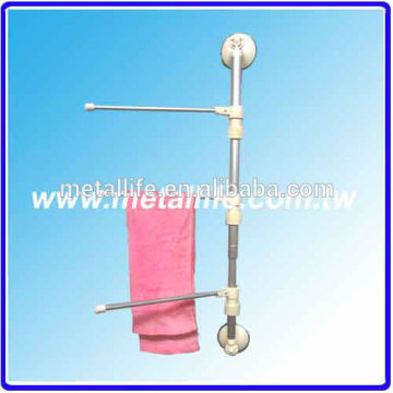 BA-601Adjustable towel rack suction cup removable vertical towel bar