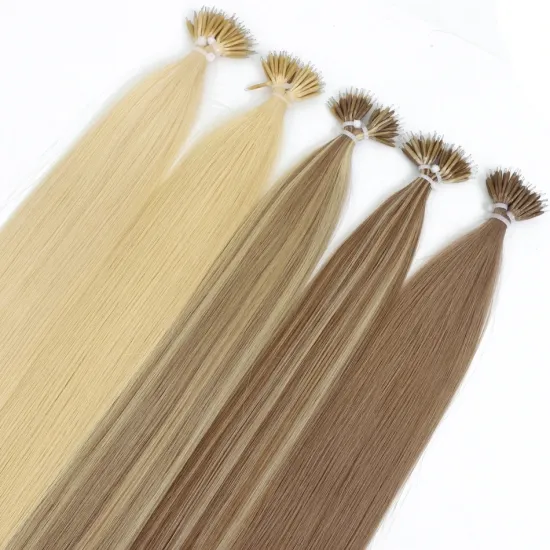 Wholesale Eurasian Hair Vendors 12A Grade Silky Straight 613 100% Blonde Human Cuticle Aligned Remy Indian Nano Hair Extensions