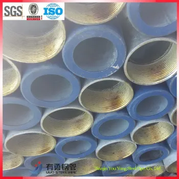 Thread pipe Zinc coating 300 g/m2 , galvanized steel frame greenhouse ,GI pipe screw