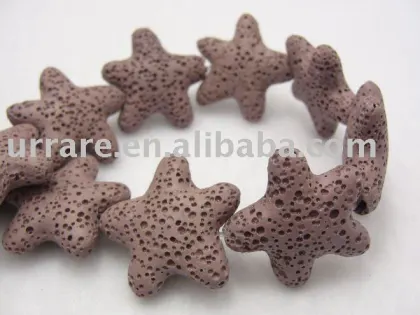 25mm Seastar Shape Lava Stone Strand