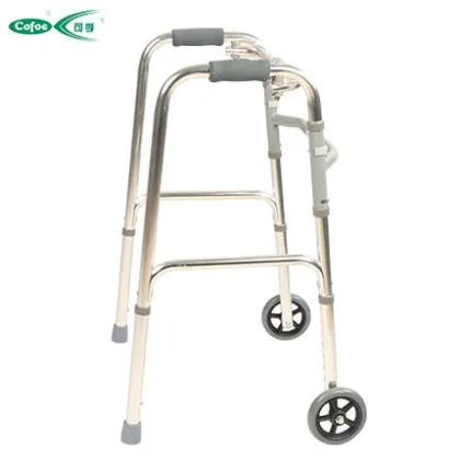 Adjustable foldable zimmer frame aluminum walker