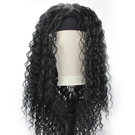 MYZYR Wholesale top quality black wig headband water wave headband wigs for black women Fiber Wig Synthetic Hair