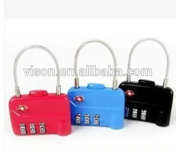 Lovely cute 3-dial combination luggage tsa lock travel bag accessories lock