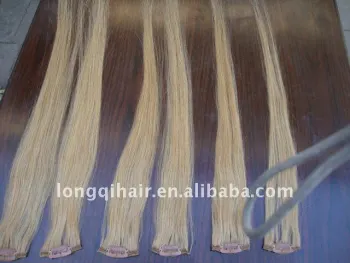 white clip in human hair extension