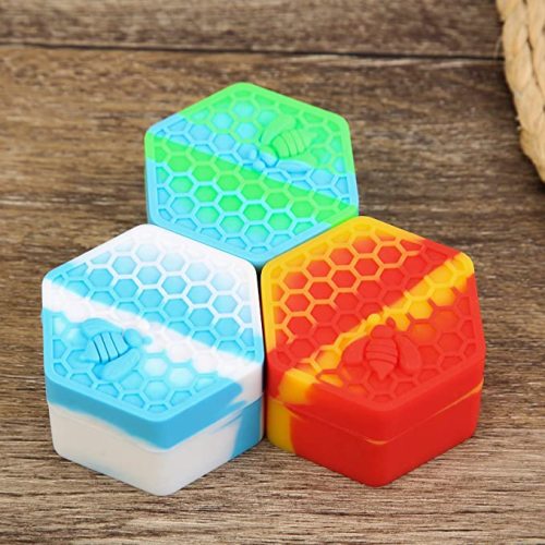 Hexagonal Non-Stick Silicone Container Jars Set