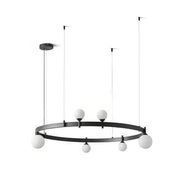 Nordic Glass Ball Chandelier Restaurant