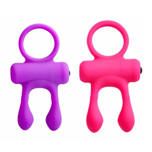 Anel peniano vibratório com orelhas de coelho e intensificador de ponto G