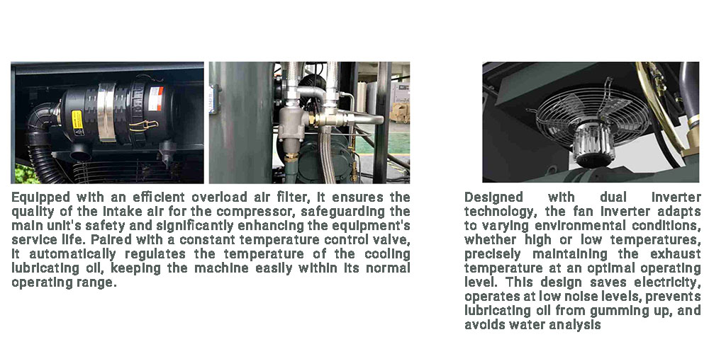 Two stage screw compressor