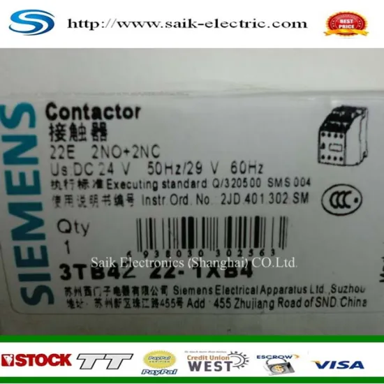 (New and Original) Contactor 3TB4222-1XB4