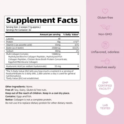 Multi Collagen Peptides Powder Supplement